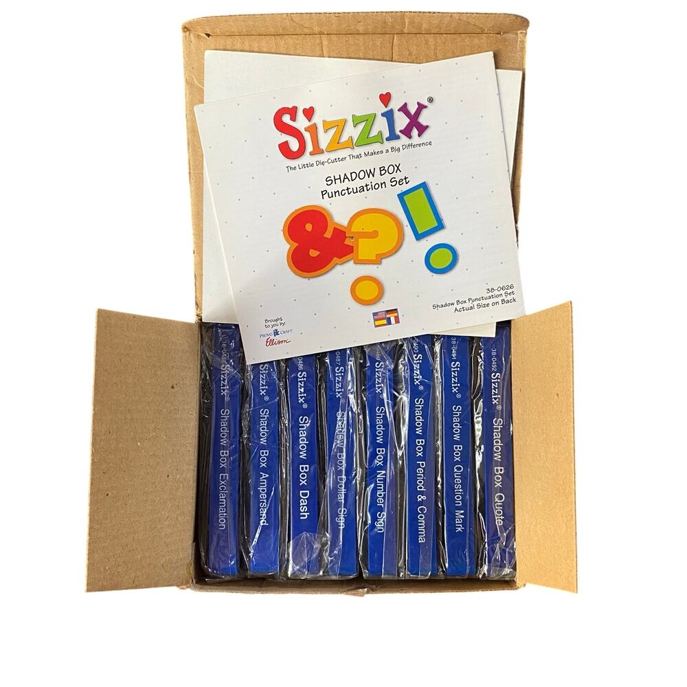 Sizzix dies set NEW Punctuation Vintage